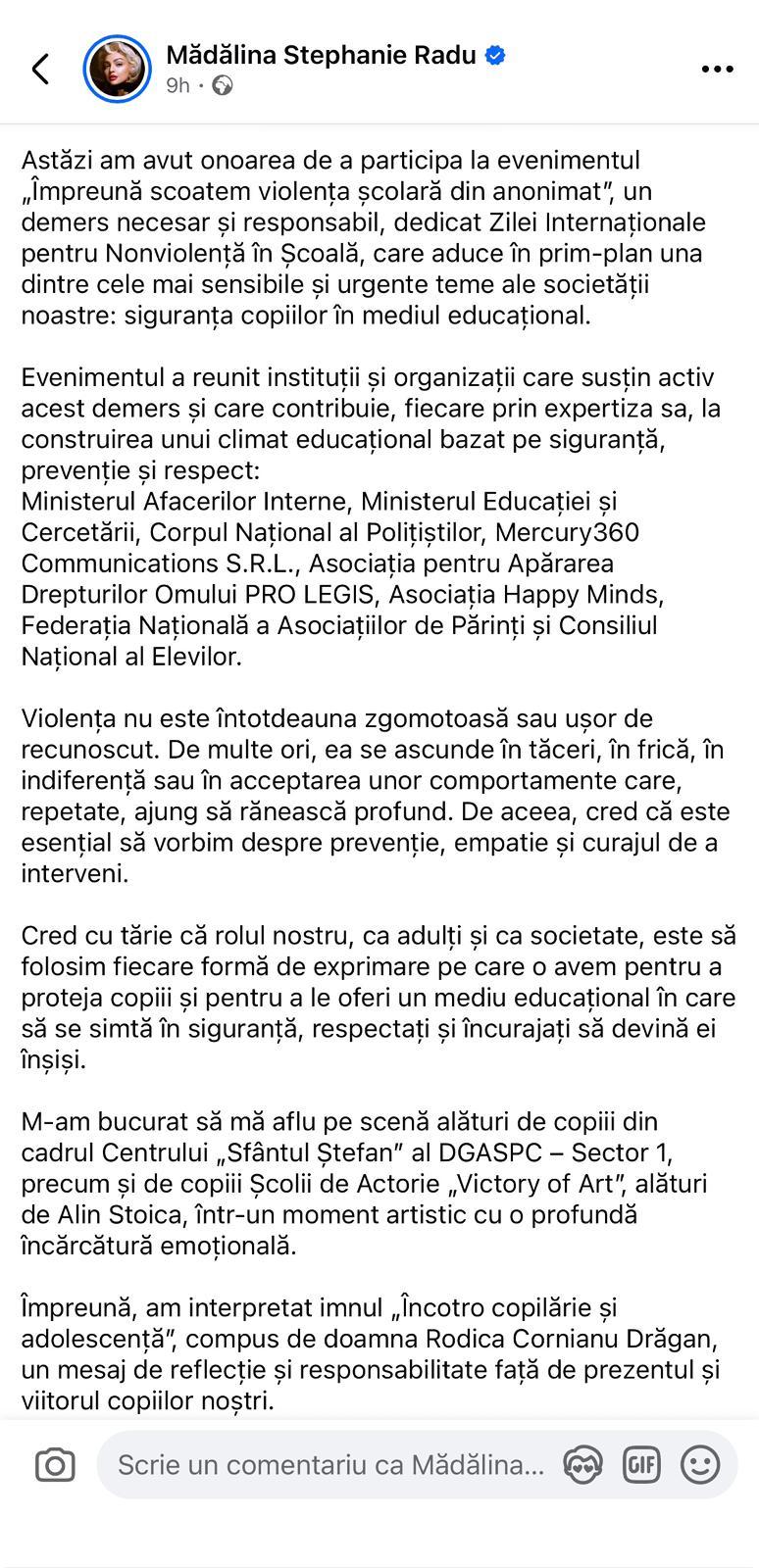 Împreună scoatem violența școlară din anonimat